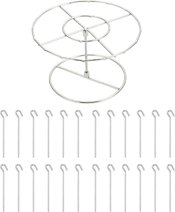 24 Stitches Oven Cooker Stand Rustproof Non Slip Base Safe Cooking Easy Storage - Image 1